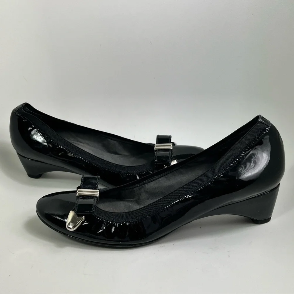 Stuart Weitzman Patent Leather Wedge Shoes - Picture 7 of 12